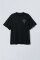 Oversized T-shirt ARSC With Lilac Logo 7х7cm in Deep Black