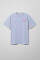 Oversized T-shirt ARSC With Pink Logo 7х7сm in Light Blue #3