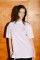 Oversized t-shirt ARSC with pink logo 7х7сm in white #4