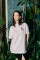 Oversized T-shirt Rose Bird x Nataliya Silver in White #1