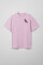 Oversized T-shirt Rose Bird x Nataliya Silver in Light Pink #3