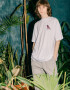 Oversized T-shirt Rose Bird x Nataliya Silver in White