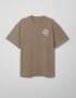 Oversized T-shirt ARSC With White Logo 7x7cm in Coyote
