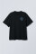 Oversized T-shirt ARSC With Blue Logo 7x7cm in Deep Black