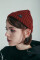 Coarse Knitted Beanie Fisherman in Burgundy