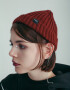 Coarse Knitted Beanie Fisherman in Burgundy