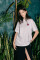 Oversized T-shirt Rose Bomb x Nataliya Silver in White