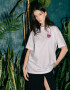 Oversized T-shirt Rose Bomb x Nataliya Silver in White