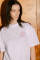 Oversized t-shirt ARSC with pink logo 7х7сm in white #5