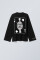 Oversized Long Sleeve T-shirt х steve_coccodrillo Kostiy in Black #3