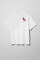 Oversized T-shirt Rose Bird x Nataliya Silver in White #5