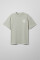 Oversized T-shirt ARSC With White Logo 7x7cm in Light Olive