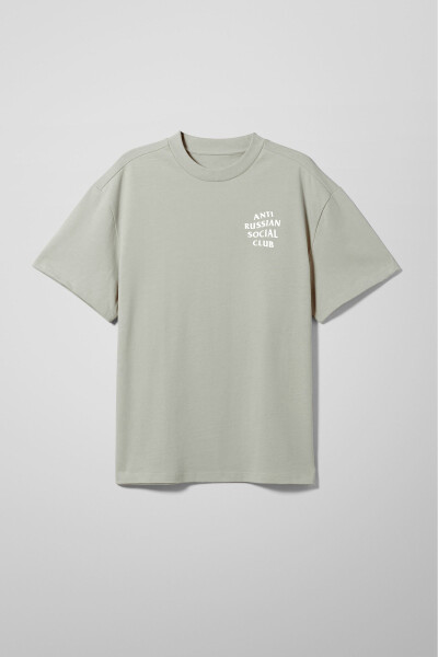 Oversized T-shirt ARSC With White Logo 7x7cm in Light Olive