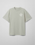 Oversized T-shirt ARSC With White Logo 7x7cm in Light Olive