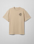 Oversized T-shirt ARSC With Black Logo 7x7cm in Beige