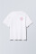 Oversized t-shirt ARSC with pink logo 7х7сm in white #3