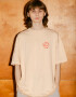 Oversized T-shirt ARSC With Red Logo 7х7сm in Beige