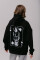 Oversized Hoodie х steve_coccodrillo Jack in Black
