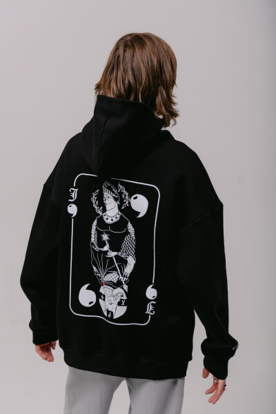 Oversized Hoodie х steve_coccodrillo Jack in Black
