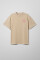 Oversized T-shirt ARSC With Pink Logo 7x7cm in Beige