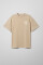 Oversized T-shirt ARSC With White Logo 7x7cm in Beige