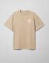 Oversized T-shirt ARSC With White Logo 7x7cm in Beige