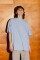 Oversized T-shirt ARSC With Pink Logo 7х7сm in Light Blue