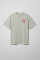 Oversized T-shirt ARSC With Red Logo 7x7cm in Light Olive
