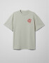 Oversized T-shirt ARSC With Red Logo 7x7cm in Light Olive