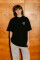 Oversized T-shirt ARSC With White Logo 7х7сm in Black