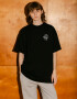Oversized T-shirt ARSC With White Logo 7х7сm in Black