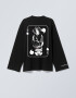 Oversized Long Sleeve T-shirt х steve_coccodrillo Jack in Black