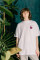 Oversized T-shirt Rose Bomb x Nataliya Silver in White #1