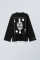 Oversized Long Sleeve T-shirt х steve_coccodrillo King in Black #6