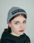 Coarse Knitted Beanie Fisherman Beyond Good And Evil in Gray 