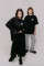 Oversized Long Sleeve T-shirt х steve_coccodrillo King in Black