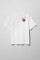 Oversized T-shirt Rose Bomb x Nataliya Silver in White #3