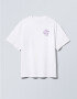 Oversized T-shirt ARSC With Lilac Logo 7x7cm in White 