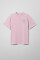 Oversized T-shirt ARSC With Blue Logo 7x7cm in Light Pink