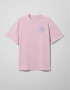 Oversized T-shirt ARSC With Blue Logo 7x7cm in Light Pink