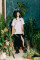 Oversized T-shirt Rose Bomb x Nataliya Silver in White #2