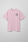 Oversized T-shirt ARSC With Black Logo 7x7cm in Light Pink 