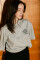 Oversized T-shirt ARSC With Black Logo 7х7сm in Light Olive