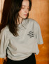 Oversized T-shirt ARSC With Black Logo 7х7сm in Light Olive