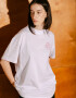 Oversized t-shirt ARSC with pink logo 7х7сm in white