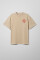 Oversized T-shirt ARSC With Red Logo 7х7сm in Beige #3