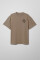 Oversized T-shirt ARSC With Black Logo 7x7cm in Coyote