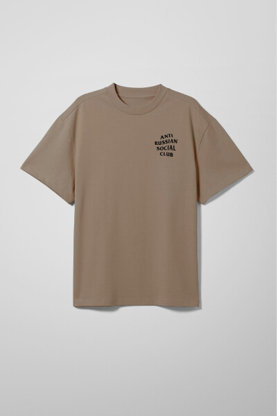 Oversized T-shirt ARSC With Black Logo 7x7cm in Coyote