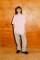 Oversized T-shirt ARSC With Pink Logo 7x7cm in Light Pink #4