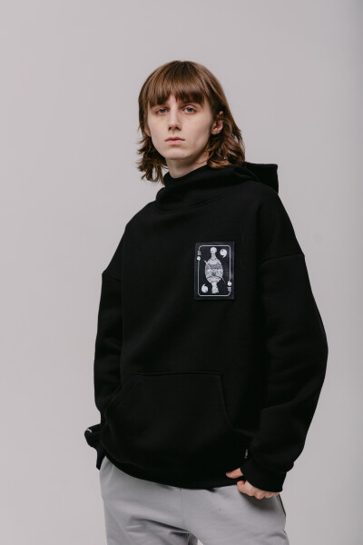 Oversized Hoodie х steve_coccodrillo Kostiy in Black